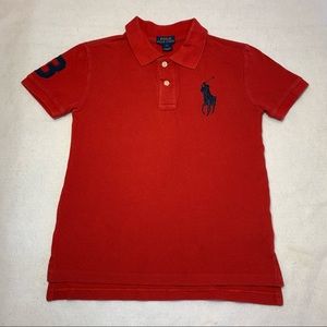 Ralph Lauren Big Pony Polo Red Short Sleeve Shirt Sz 7 in boys